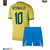 Otroški Nogometni dresi Brazilija Neymar Jr #10 Domači SP 2026 Kratek Rokav (+ Kratke hlače)